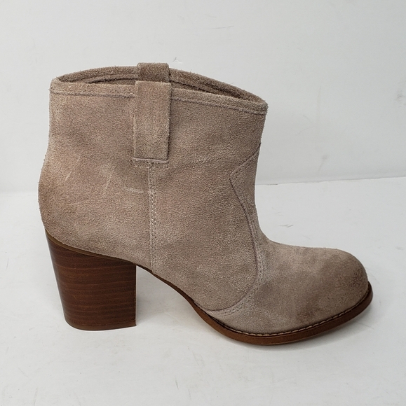Anthro Splendid Lakota Tan Suede Ankle Booties - Picture 9 of 16